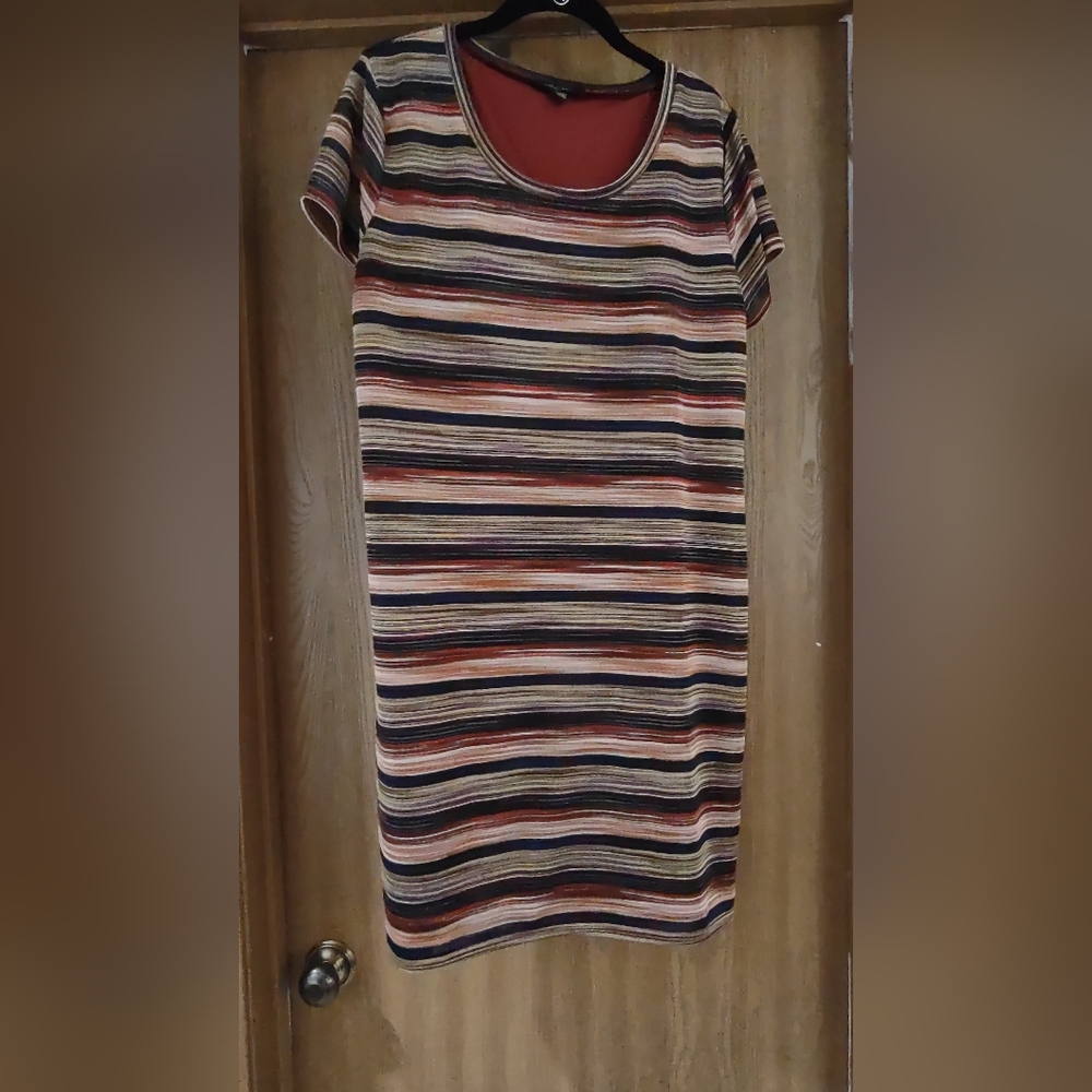 Melissa Paige Multi Color Short Sleeve Dress